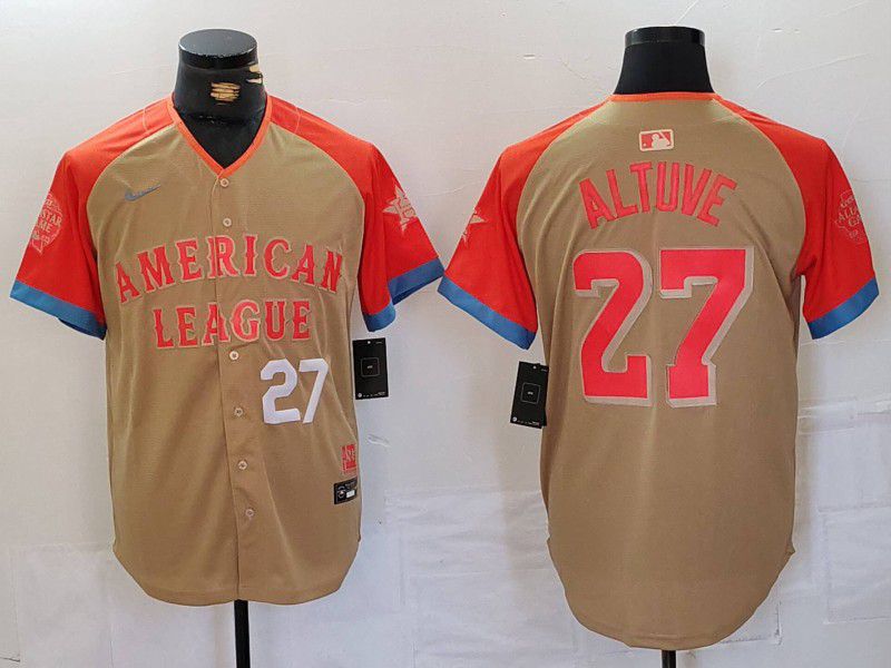 Men Houston Astros #27 Altuve Orange All star 2024 Nike MLB Jersey style 4